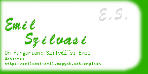 emil szilvasi business card